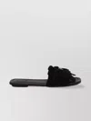 Hogan Flat Suede Sandals Fringe Detail In Black