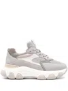 Hogan Women's Calf Leather Sneakers With Oversized Sole In Multicolor