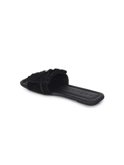 Hogan Fringed Sandals In Black