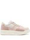 Hogan Chamallow Nappa And Suede Sneakers In Pink