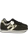 Hogan Glitter Sneakers In Black