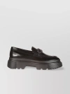 HOGAN GLOSSY PENNY KEEPER LOAFERS WITH CHUNKY PLATFORM
