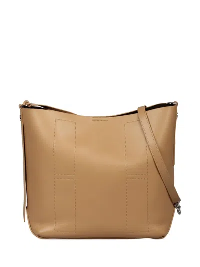 Hogan Grained Leather Medium Hobo Bag