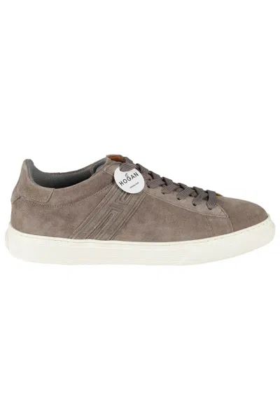 Hogan Gray Suede Sneaker In Grey