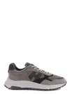 Hogan Gray Suede Sneakers With Micro-perforated Detailing In Grey
