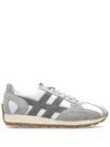 Hogan Panelled Design Rubber Sole Suede Sneakers In White