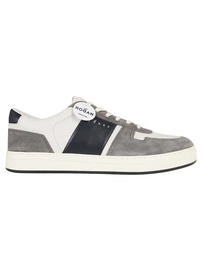 Hogan Smooth And Suede Leather H Tv Sneakers. In White
