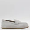 Hogan Loafers With Suede Finish And Rubber Sole In Gray