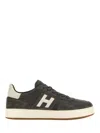 Hogan Dark Grey Suede Overlay Sneakers In Grey