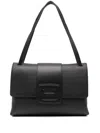 Hogan H-bag Medium Leather Crossbody Bag In Black