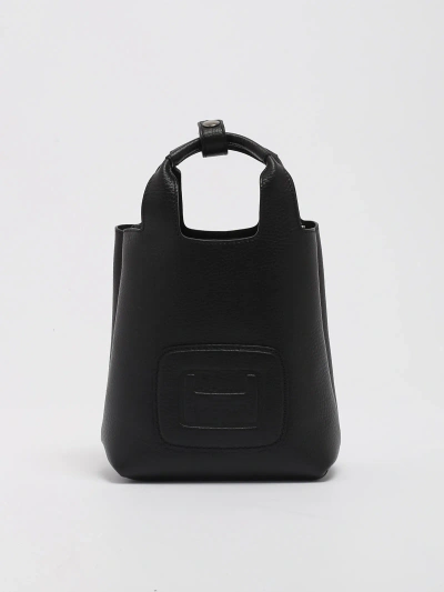 Hogan H Bag Mini Shopping H Embossed Clutch In Nero
