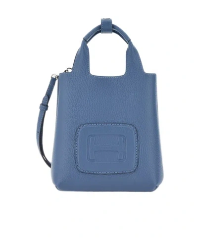 HOGAN HOGAN LOGO EMBOSSED H-BAG MINI SHOPPING BAG