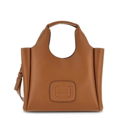 Hogan H-bag Shopping Small Bag In Brown