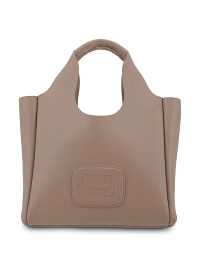 Hogan H-bag Tote Bag In Beige