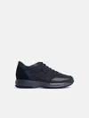 Hogan 'h Floc' Black Suede Sneakers In Black