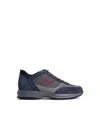 Hogan Interactive H Suede Low-top Sneakers In Blue