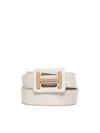 Hogan Logo-plaque Leather Belt In White