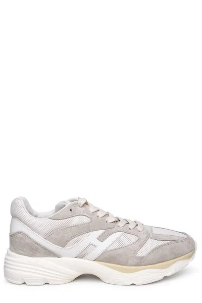HOGAN H LOGO PATCH PANELLED SNEAKERS