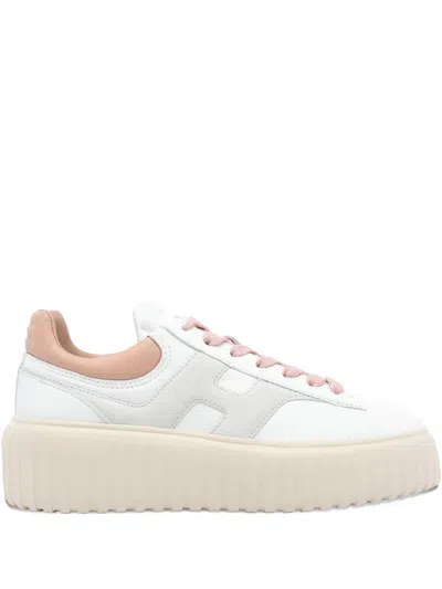 Hogan H-logo Platform Sneakers In White