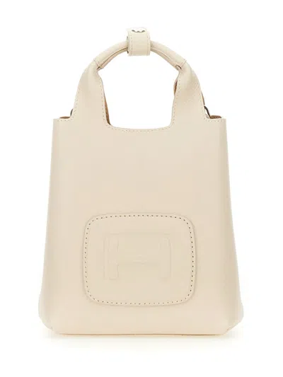 Hogan H Mini Shopping Bag In Neutral