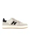 Hogan H-stripe Lace-up Sneakers In White