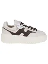 Hogan Beige Sneakers With Chunky Ridged Sole In White