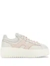 Hogan H-stripes Allacciato H Leather Sneakers In White