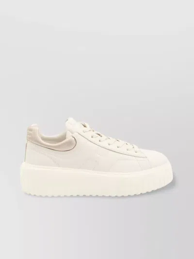 HOGAN H STRIPED SNEAKERS GOLD HEEL