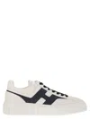 Hogan H-stripes - Leather Trainers With Side H In White/blue