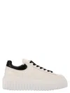 Hogan Low-top H-stripes Leather Sneakers In Neutral