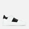 Hogan Panelled Design Calf Leather Sneakers With Chunky Sole In White
