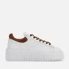 Hogan H-stripes Low-top Leather Sneakers In White
