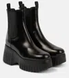 Hogan H-stripes Wedge Chelsea In Black