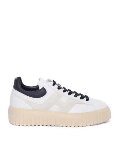 Hogan H-stripes Allacciato H Spezzata Sneakers In White