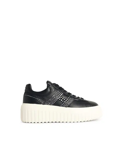 HOGAN HOGAN 'H STRIPES' BLACK LEAR SNEAKERS