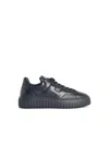 Hogan Leather H-stripes Tread Sneakers In Black