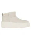 Hogan Basso Logo-print Boots In Bianco Marmo