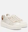 Hogan H-stripes Canvas And Leather Sneakers