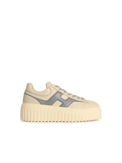 Hogan H Stripes Grey Leather Sneakers