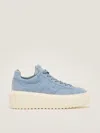 Hogan H Stripes Jeans Fabric Sneakers In Denim Chiaro