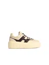 Hogan Beige Sneakers With Chunky Ridged Sole