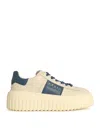 Hogan Sneakers Chunky Sole Contrasting Panels In White