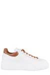 Hogan White Leather Sneakers With Sole