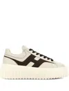 Hogan Beige Sneakers With Chunky Ridged Sole In White