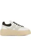 Hogan H-stripes Nappa Leather Sneakers In White