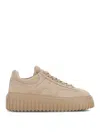 Hogan H-stripes Platform Sneakers In Nude & Neutrals