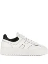 Hogan H-stripes Platform Sneakers In White