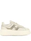 Hogan H-stripes Leather Sneakers In White