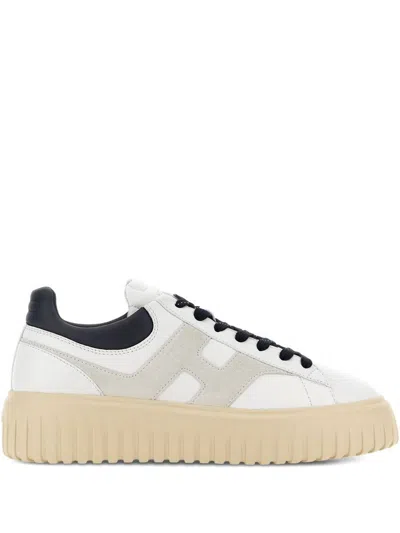 Hogan H-stripes Leather Sneakers In Multi