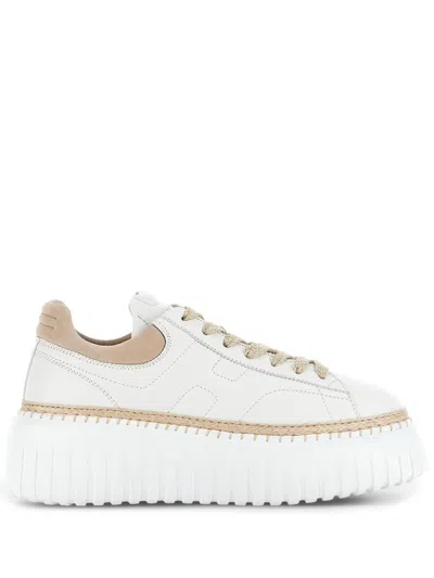 Hogan H659 Platform Sneakers With Leather Upper In Multi